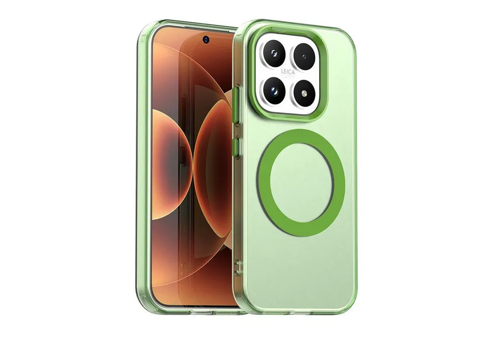 Wigento Handyhülle Für Xiaomi 17 Candy Design Magsafe Hybrid TPU Schutzhülle Grün, Magsafe Funktion, Stoßschutz, präzise Aussparungen