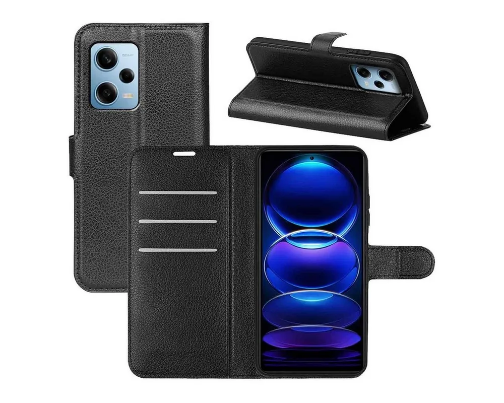 Wigento Handyhülle Für Xiaomi Poco X5 Pro 5G / Xiaomi Redmi Note 12 Pro 5G Handy Tasche Wallet Premium Schutz Hülle Case Cover Etuis Neu Zubehör
