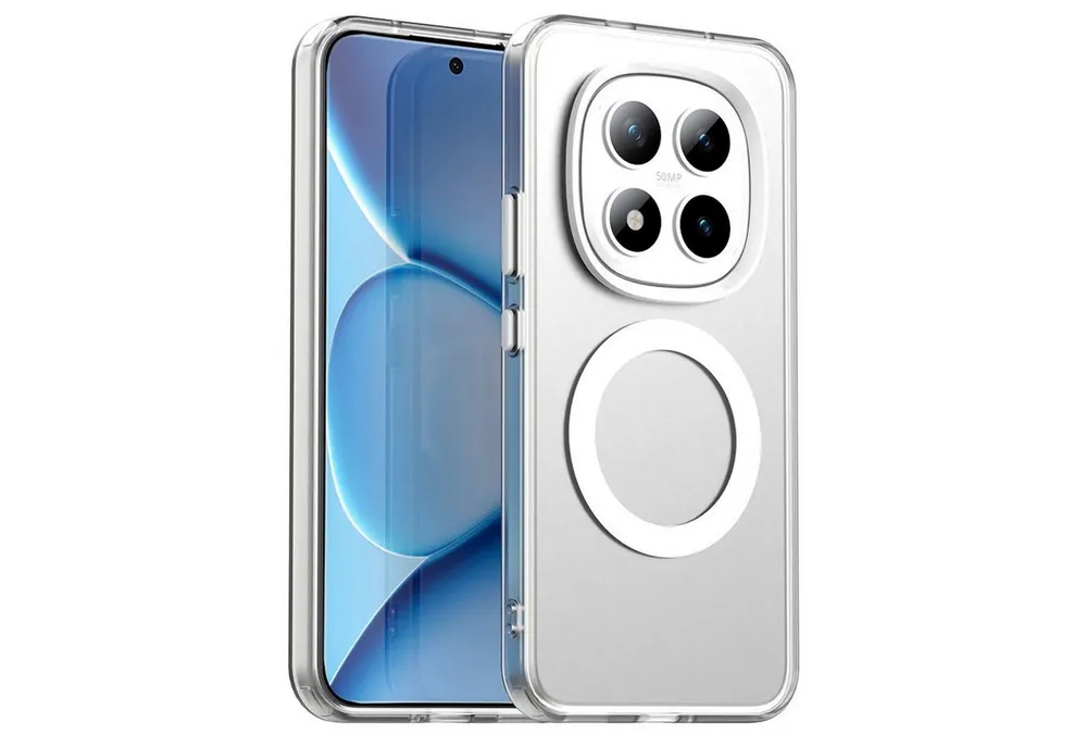 Wigento Handyhülle Für Xiaomi Redmi Note 15 Pro Plus 5G Candy Design Magsafe Hülle Weiß, Magsafe Funktion, Stoßschutz, präzise Aussparungen
