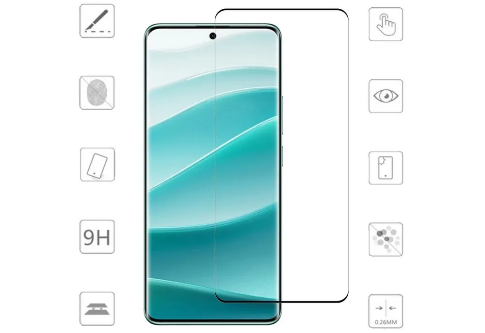 Wigento Handyhülle Für Xiaomi Redmi Note 14 Pro 5G / Pro Plus 5G Curved Hart Glas Schutz, Display Curved Panzer Schutz Glas