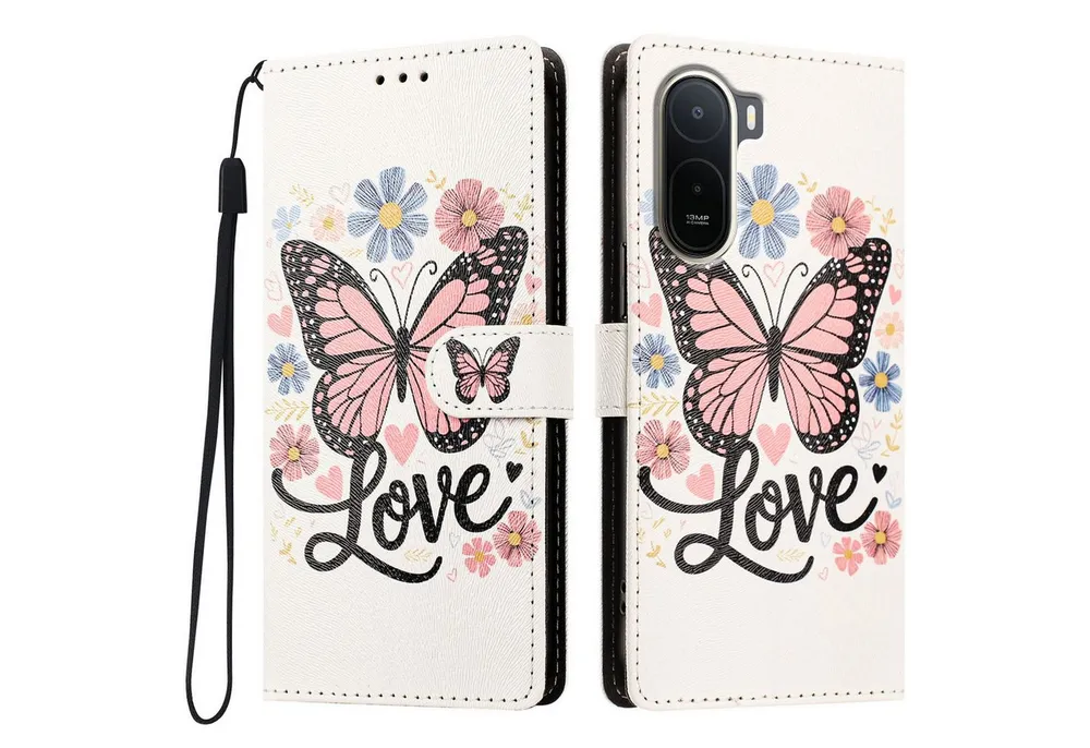 Wigento Handyhülle Klapphülle für Xiaomi Redmi A7 Pro Kunstleder Book Wallet Motiv 6,9 Zoll, Kartenfächer, Standfunktion