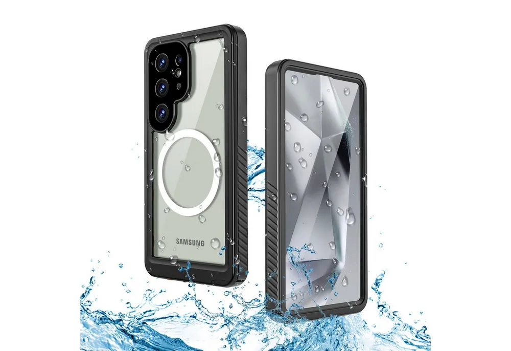 Wigento Handyhülle MagSafe für Samsung Galaxy S25 Ultra Wasserdichte Rundum Schutz, IP68 Wasserdichte MagSafe Schutzhülle