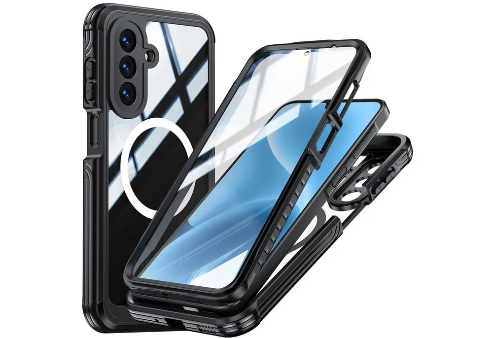 Wigento Handyhülle MagSafe für Samsung Galaxy A17 5G Full Schutz Hülle Bumper Schwarz, Full Body, MagSafe-Unterstützung, präzise Passform