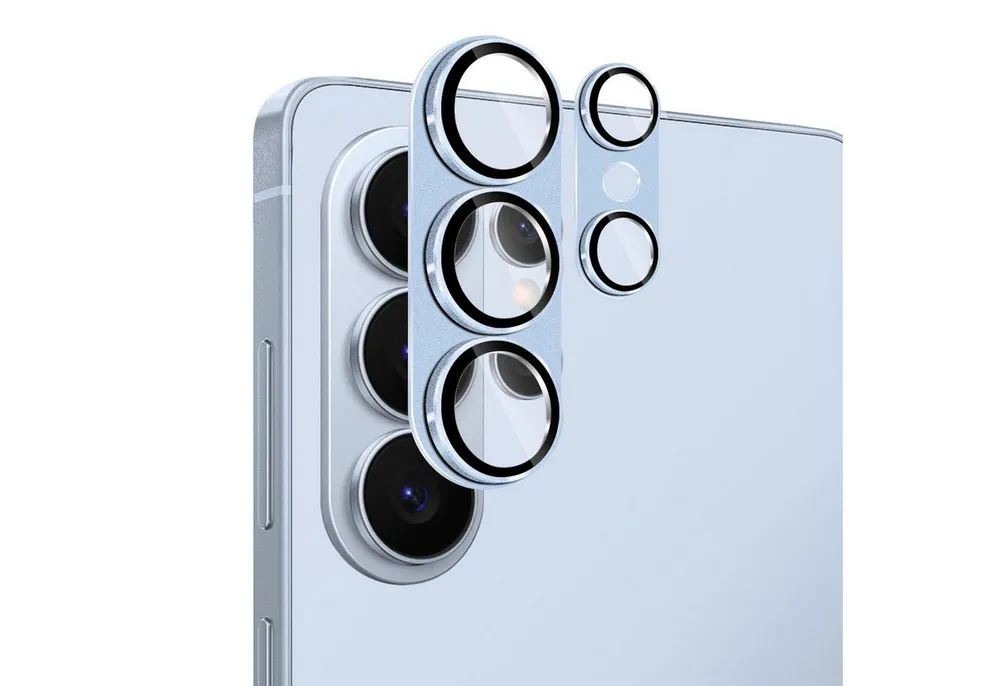 Wigento Kameraschutzglas Linsenglas für Samsung Galaxy S26 Ultra Aluminium Ring 9H Dünn Blau für Samsung Galaxy S26 Ultra 5G, Aluminium Rahmen, Anti Reflex