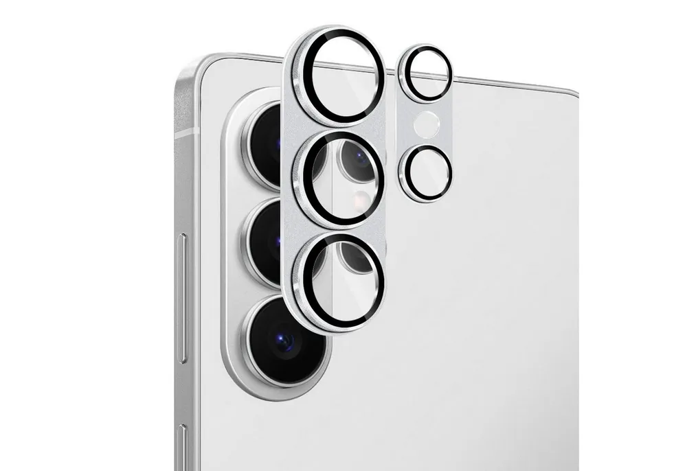 Wigento Kameraschutzglas Linsenglas für Samsung Galaxy S26 Ultra Aluminium Ring 9H Dünn Silber für Samsung Galaxy S26 Ultra 5G, Aluminium Rahmen, Anti Reflex