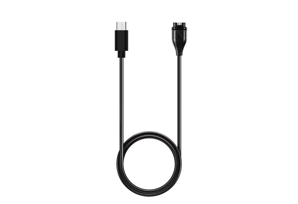 Wigento Ladekabel für Garmin Fenix 8 Amoled / Vivoactive 6 Schwarz 1 Meter Stromadapter