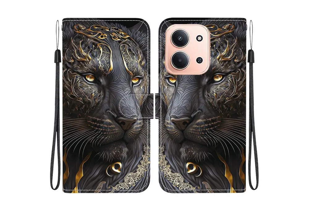Wigento Smartphone-Hülle Für Xiaomi Redmi 15C 5G / 4G / Poco C85 Design Kunstleder Wallet Hülle, Kunst-Leder Schutzhülle magnetischer Verschluss
