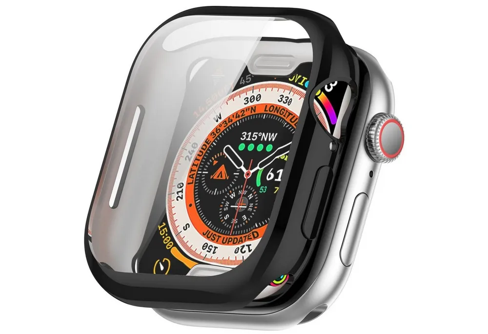 Wigento Smartwatch-Hülle Für Apple Watch Series 11 / 10 46mm Full Cover TPU Hülle Schwarz, Full TPU Schutzhülle, nahtlose Passform