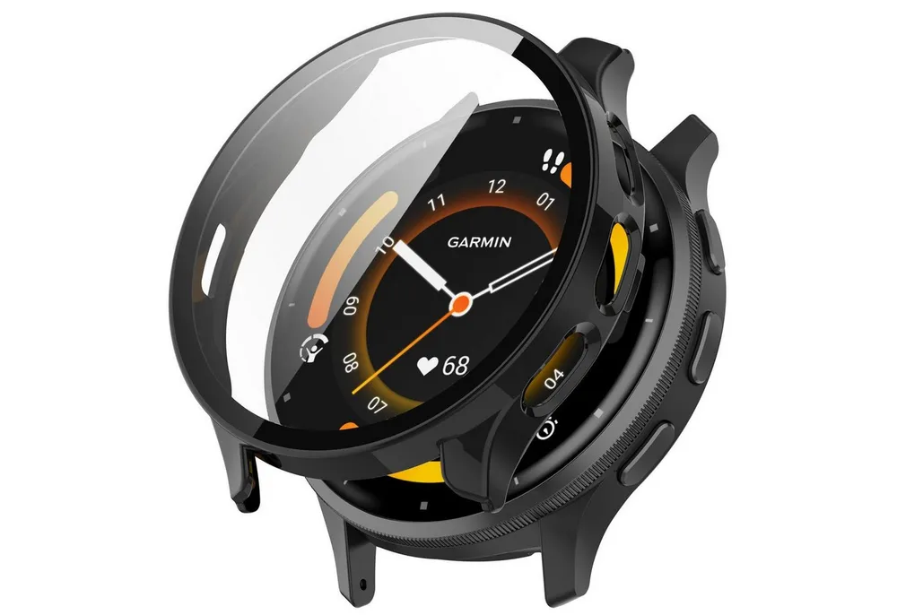 Wigento Smartwatch-Hülle mit Schutzglas für Garmin Venu 3 Shockproof Hochwertiges Uhren Case