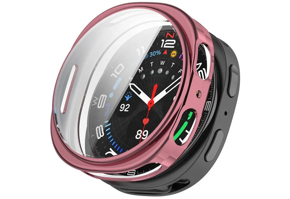 Wigento Smartwatch-Hülle TPU für Samsung Galaxy Watch 9 / 8 44mm Electroplated Full Cover, Full TPU Schutzhülle, nahtlose Passform