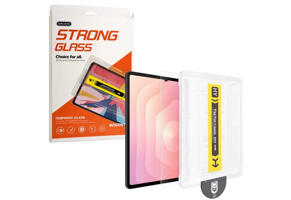 Wigento Tablet-Hülle Für Samsung Galaxy Tab S11 Ultra / S10 Ultra SnapFit Glas Installation, 9H Härte, kratzfest, stoßfest, Installationshilfe, Oleophob