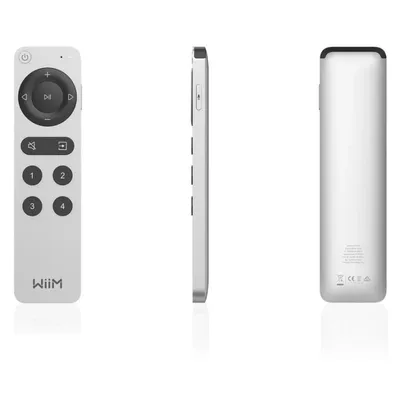 WiiM Voice Remote 2 Bluetooth Fernbedienung Wiederaufladbar Silber