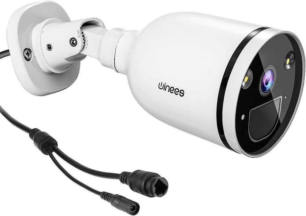 Winees Überwachungskamera (Außenbereich, Intelligente Erkennung, Nachtsicht und Einfache Installation, 1-tlg., 2.4/5GHz 4MP 2K WLAN, mit Spotlight)