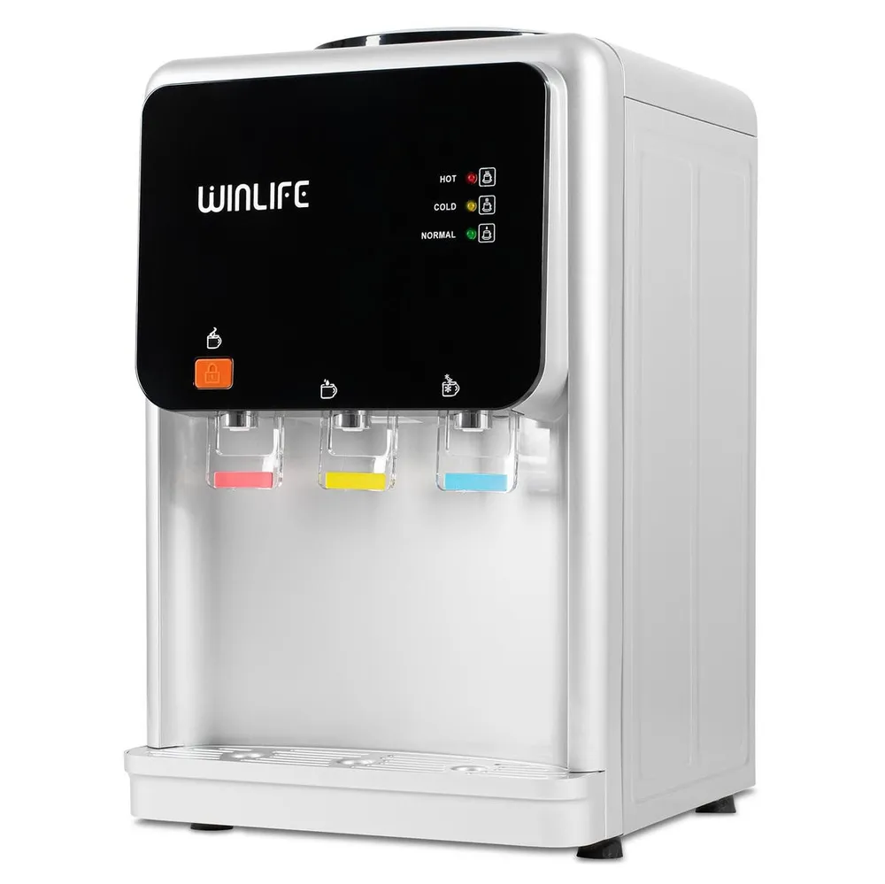 WINLIFE Heißwasserspender Elektrischer Mini Wasserspendergerät,Trinkwasserspender,Getränkspender, mit Kindersicherung für heiße&kalte Getränke 5 bis 20 Liter Gallonen