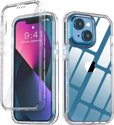 Wisam Smartphone-Hülle iPhone 13 Full Cover Silikon 6.1" TPU 360° Transparent Schutzhülle 15,49 (6,1 Zoll)