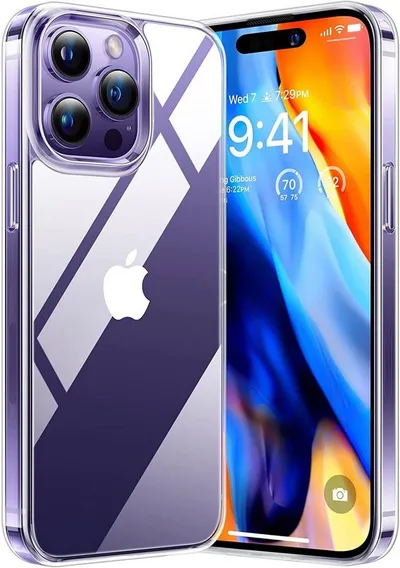 Wisam Smartphone-Hülle Wisam® Apple iPhone 14 Pro 6.1" Silikon Case Schutzhülle Clear Hülle 15,49 cm (6,1 Zoll)