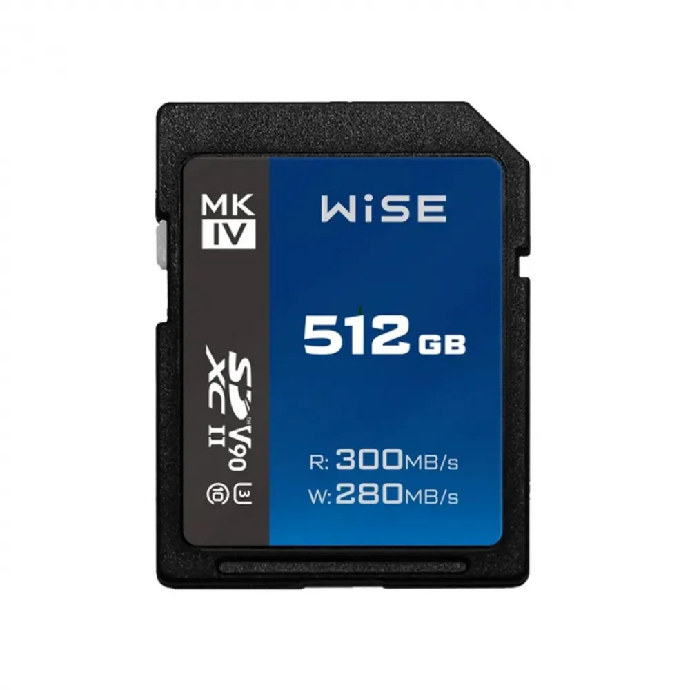 Wise 512GB SDXC UHS-II 300 MB/s V90 MK-IV