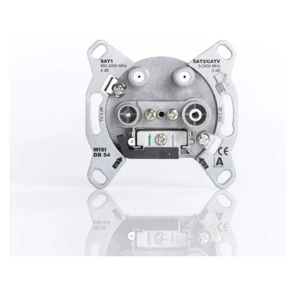 WISI Antennendose Stich 4-Loch Twin DB54 2xSAT,1xTV,1xFM 5-2400MHz 5,5dB