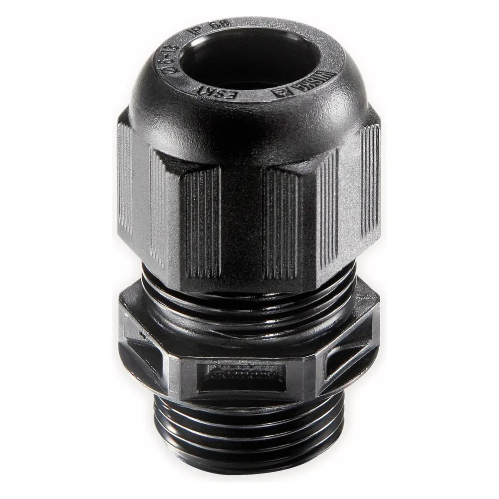 WISKA Kabelverschraubung, 10066121, ESKV 16, M 16x1,5, metrisch, Schwarz