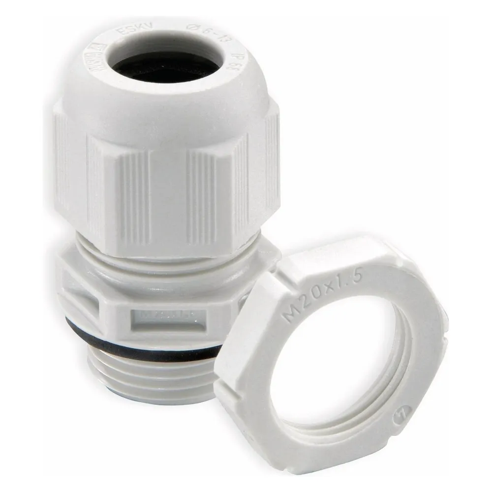 WISKA Kabelverschraubung, 10066524, ESKV-SET 12, M 12x1,5, metrisch, Lichtgrau