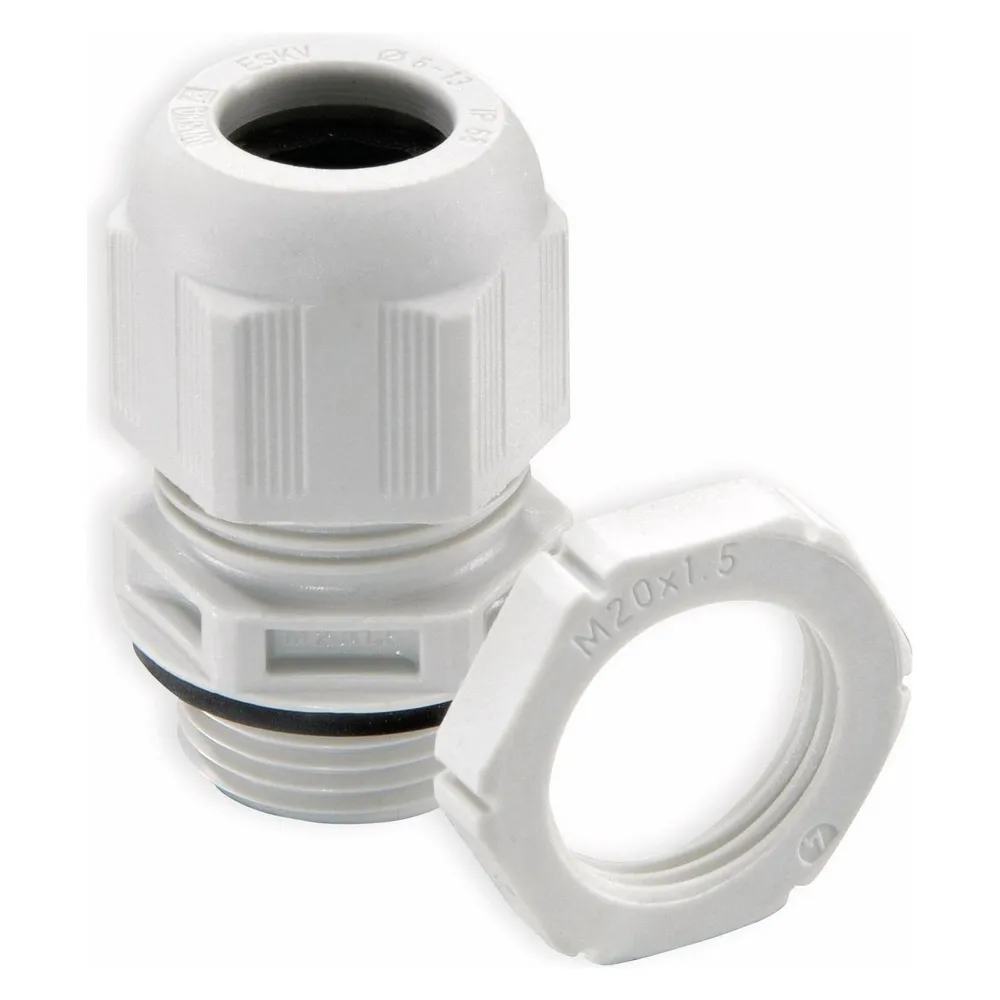 WISKA Kabelverschraubung, 10066525, ESKV-SET 16, M 16x1,5, metrisch, Lichtgrau