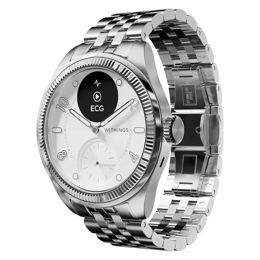 Withings ScanWatch Nova Brilliant Titanium Silber 39 mm