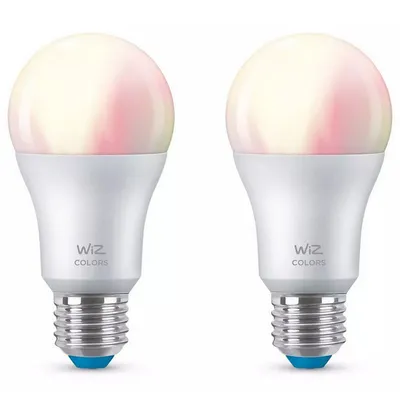 WIZ A60 Colors 2x Smart Wi-Fi LED-Glühbirne RGBW E27