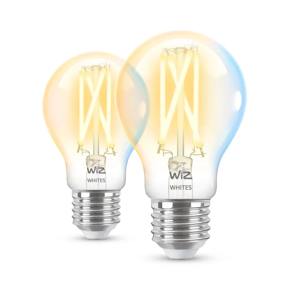 WiZ Filamentlampe Doppelpack - Warmes bis kaltweißes Licht - E27