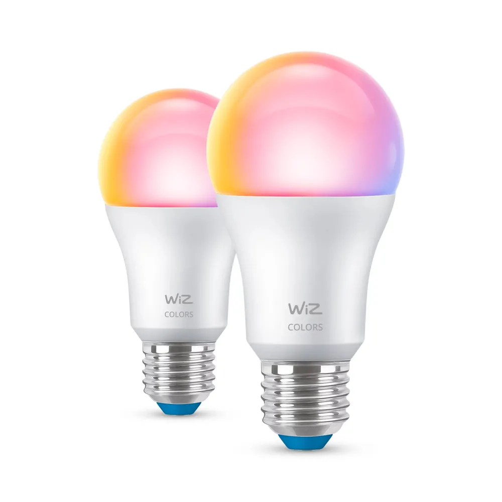 WiZ Smart-Lampe - farbiges und weißes Licht - E27 - Doppelpack