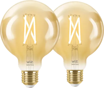 WiZ Smart-Filamentlampe Globe Doppelpack - Warm- bis kaltweißes Licht - E27
