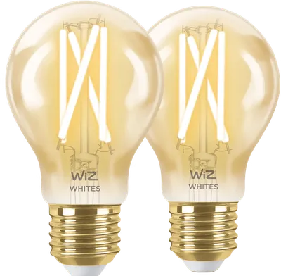 WiZ Smart Filamentlampe Standard Gold Doppelpack - Warmes bis kaltweißes Licht - E27
