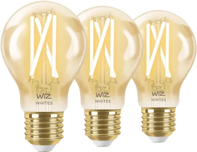 WiZ Smart Filamentlampe Standard Gold 3er-Pack - Warmes bis kaltweißes Licht - E27