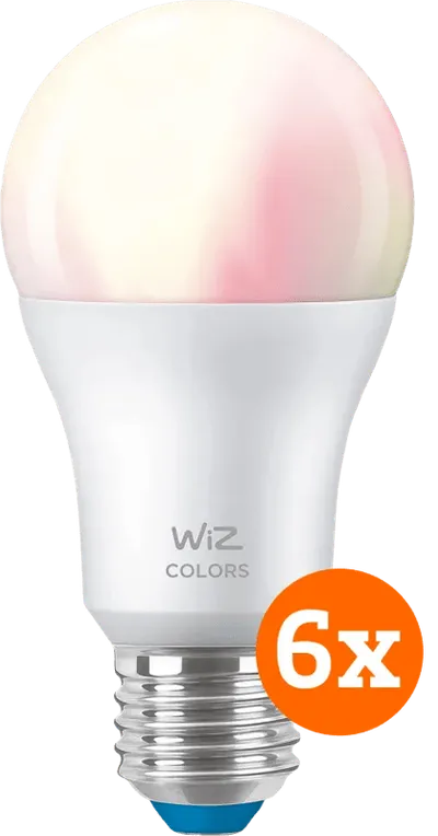 WiZ Smart-Lampe 6er-Pack - Weiß- und Farblicht - E27