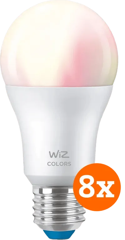 WiZ Smart-Lampe 8er-Pack - Weiß- und Farblicht - E27