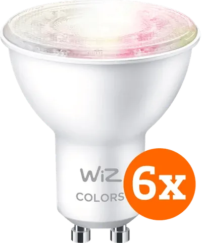 WiZ Smart Spot 6er-Pack - Farbiges und weißes Licht - GU10