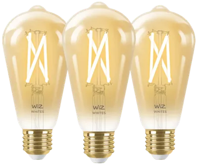 WiZ Smarte Filamentlampe Edison 3er-Pack - Warm- bis kaltweißes Licht - E27