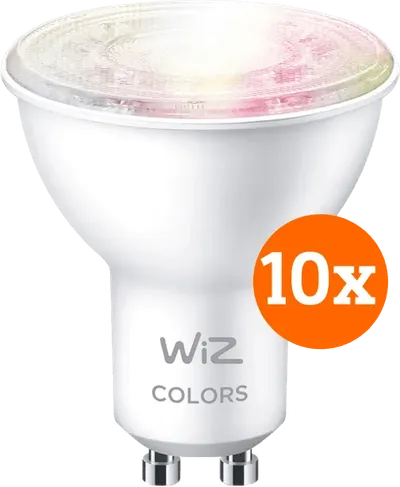 WiZ Spot Zehnerpack - Smarte LED-Beleuchtung - Farbig und Weiß