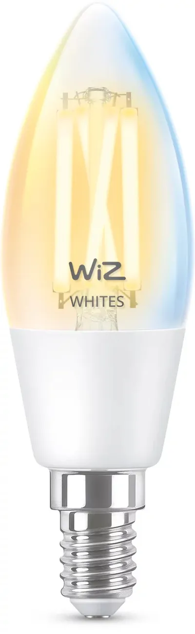WiZ 40W E14 Kerzenform Weiß - Weiß