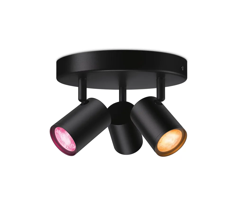 WiZ IMAGEO 3er Spots Deckenleuchte rund Tunable Farbig - Schwarz