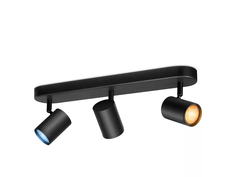 WiZ IMAGEO Spots Deckenleuchte Tunable Farbig 3x 5W - Schwarz