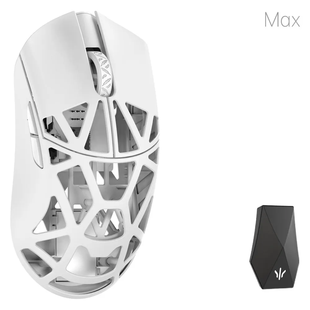 Ratón WLMouse Beast X Max Bluetooth 26000DPI Weiss Gaming 8000Hz 5 Tasten
