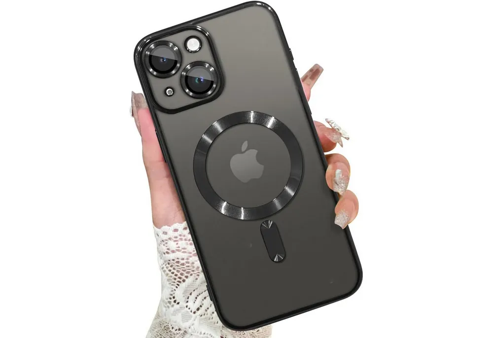 Wörleonline Handyhülle für Apple iPhone 14 mit integriertem Kameraschutz, TPU Schutzhülle, MagSafe kompatible Hülle