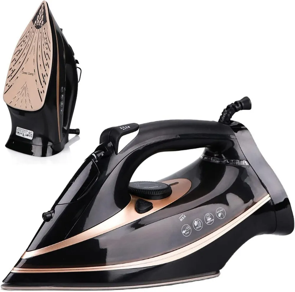 wohnTRAUM24 Dampfbügeleisen Dampfbügeleisen, 2600W Bügeleisen mit Keramik-Bügelsohle für Geschenk, 2600 W, 70 g/min Dampf,120g Extra-Dampfstoß,300ml Wassertank,Selbstreinigungs