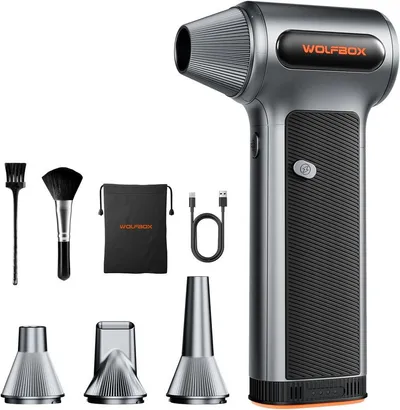 WOLFBOX Akku-Handstaubsauger MF200 Elektrisches Staubgebläse, 87.5 m/s Air Duster Kabellos