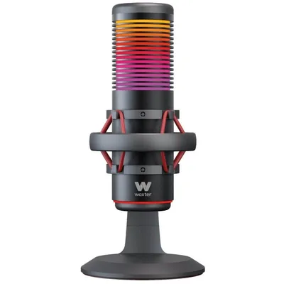 Woxter Mic Studio 70 RGB-Kondensatormikrofon für Streaming, Schwarz