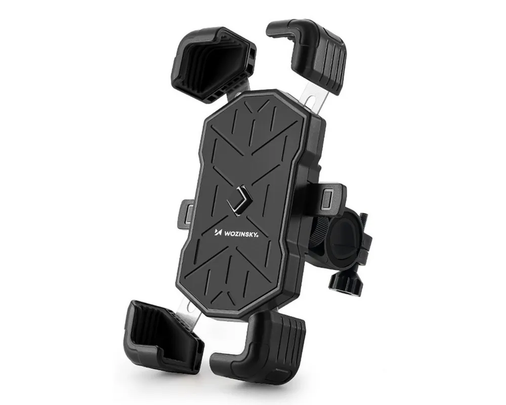 Wozinsky Smartphone-Halterung WUD-01B, (bis 7,2 Zoll, Einhandklemme mit Entriegelung, winkelverstellbar, Silikonpads)