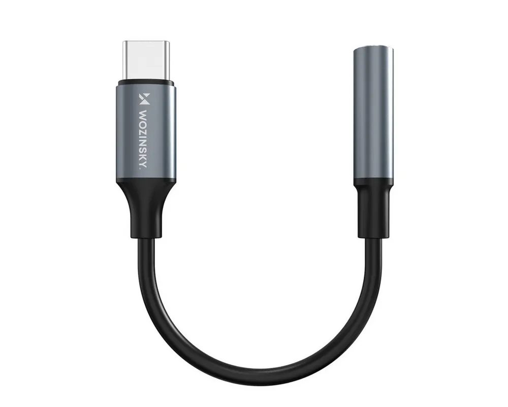 Wozinsky WACM-01 Audio-Adapter USB-C Stecker zu 3,5-mm Klinke Buchse, USB-C zu 3,5-mm Audioadapter mit HiFi Klang