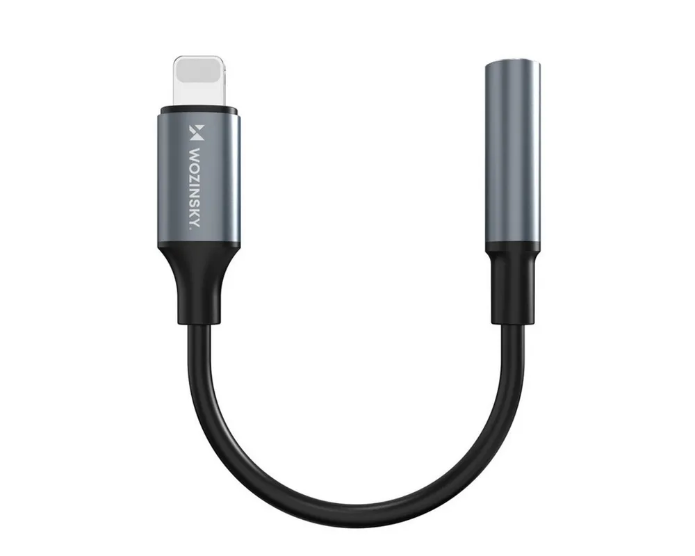 Wozinsky WALJ-01 Audio-Adapter Kompatibel mit iPhone (Kabel) zu 3,5-mm Klinke Buchse, Adapter für iPhone Anschluss auf 3,5-mm Klinke