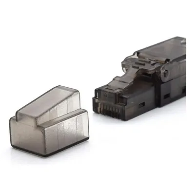 RJ-45 Steckverbinder WP WPC-MDP-88-6AUP-TL Cat6a werkzeuglos schwarz transparent