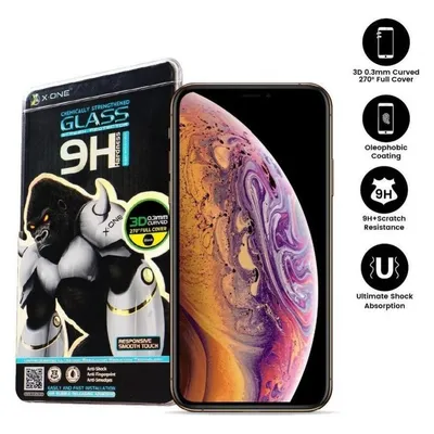 X-One Schutzglas Tempered Glass - für iPhone Xs/11 Pro 3D Full Cover schwarz